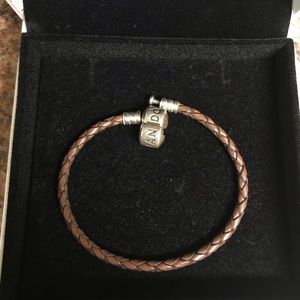 Pandora Jewelry - Pandora Braided Leather Charm Bracelet Pandora Jewelry - Pandora Braided Leather Charm Bracelet